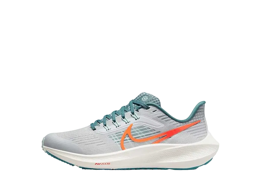 ナイキ GS エアズームペガサス39 "ピュアプラチナム/サミットホワイト/ミントフォーム/トータルオレンジ"