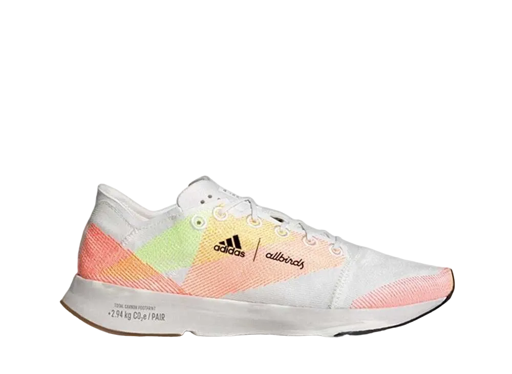 オールバース × アディダス ウィメンズ アディゼロ 2.94 KG CO2E "ノンダイ/コアブラック/アシッドレッド"