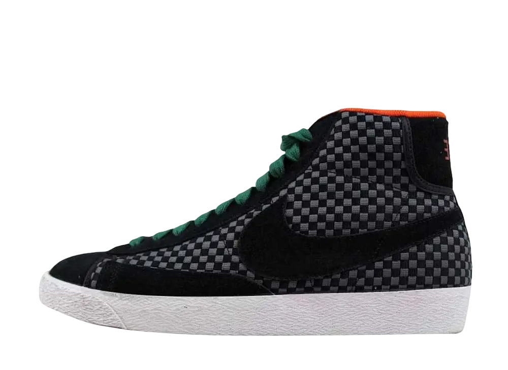 Nike Blazer Mid Woven "Black/Black-Gorge Green-Team Orange"