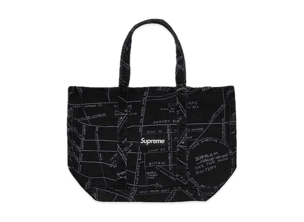 Supreme Gonz Map Denim Tote 