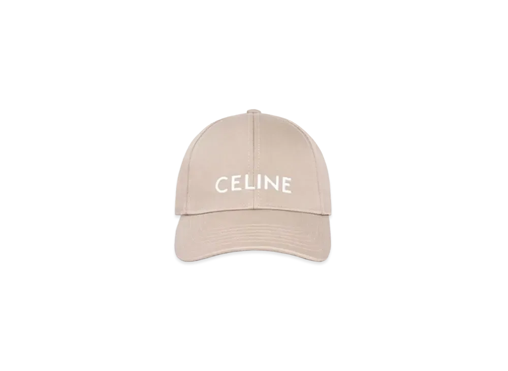 CELINE Baseball Cap In Cotton "Beige"