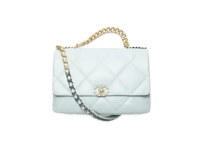 CHANEL 19 Maxi Hand Bag Lambskin "Blue"