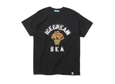 WIND AND SEA x ICECREAM COTTON T-SHIRT (ICE) "Black"