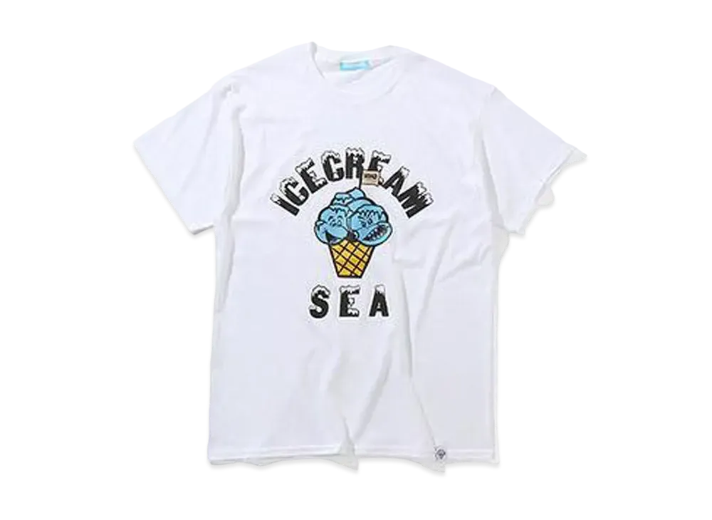 WIND AND SEA x ICECREAM COTTON T-SHIRT (ICE) "White"