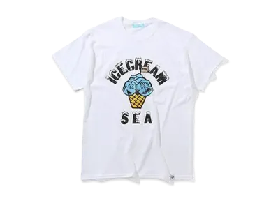 WIND AND SEA x ICECREAM COTTON T-SHIRT (ICE) "White"