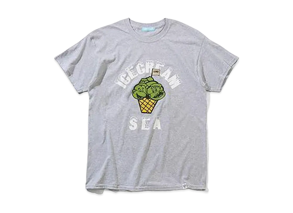 WIND AND SEA x ICECREAM COTTON T-SHIRT (ICE) "Gray"