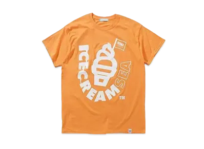 WIND AND SEA x ICECREAM COTTON T-SHIRT (CREAM) "Orange"