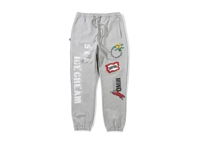 WIND AND SEA x ICECREAM COTTON SWEAT PANTS (ICE&SEA) "Gray"