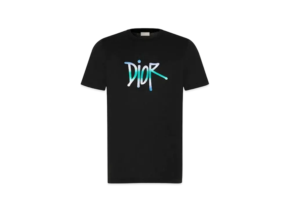 Dior × Shawn Stussy Logo T-shirt "Black"