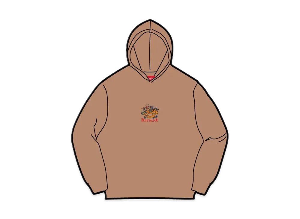 Supreme Dragon Hooded L/S Top "Light Brown"