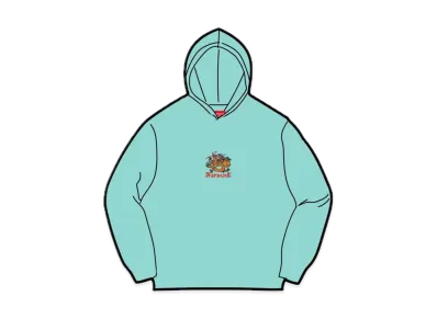 Supreme Dragon Hooded L/S Top "Dusty Aqua"