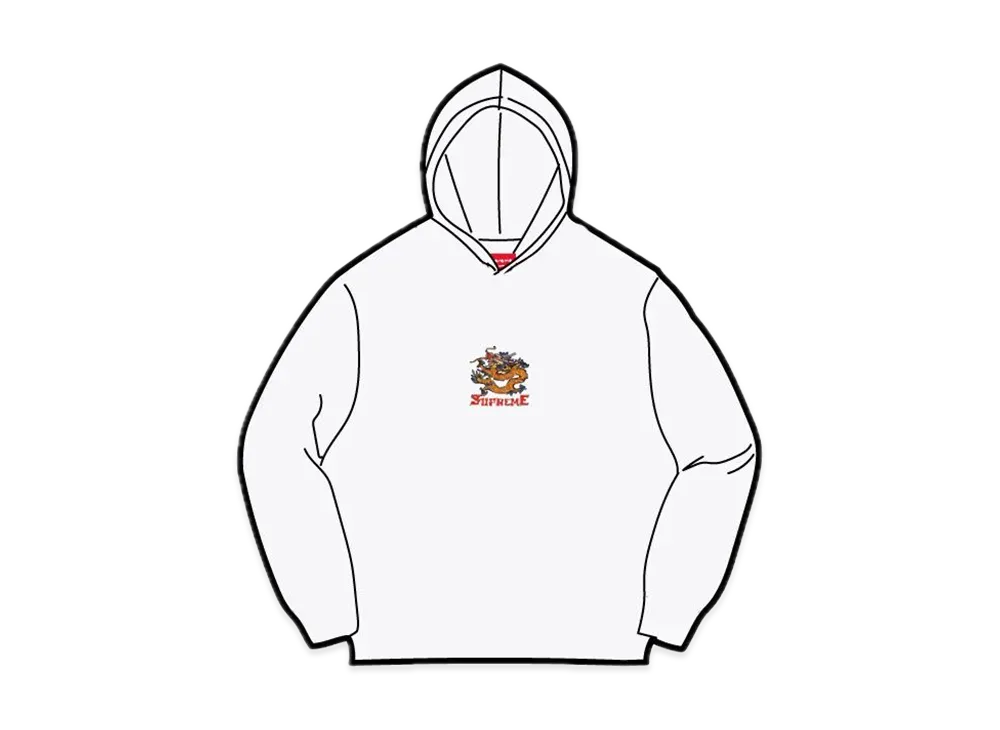 Supreme Dragon Hooded L/S Top "White"