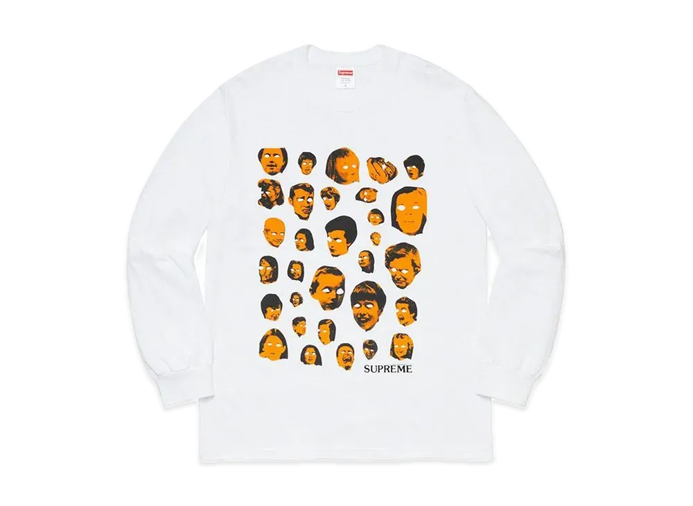 Supreme Faces L/S Tee "White"