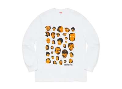 Supreme Faces L/S Tee "White"