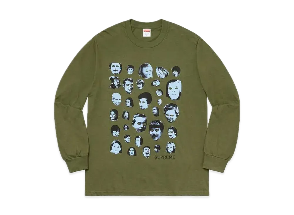Supreme Faces L/S Tee "Olive"