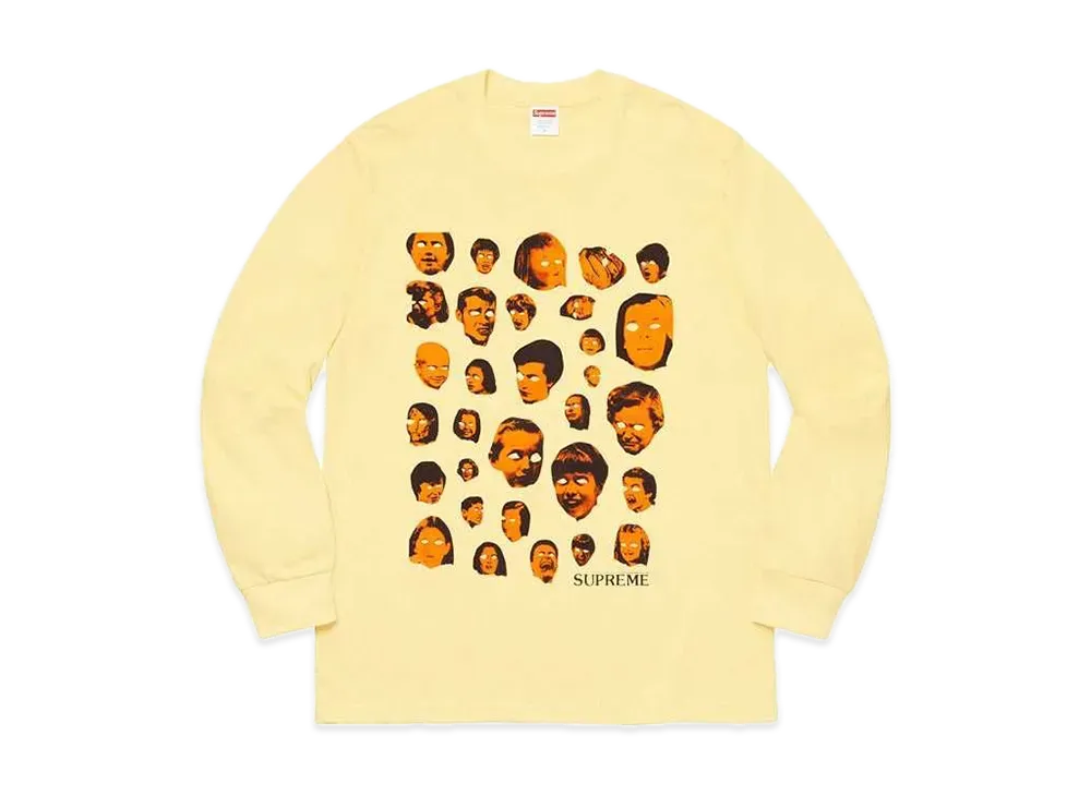 Supreme Faces L/S Tee "Pale Yellow"