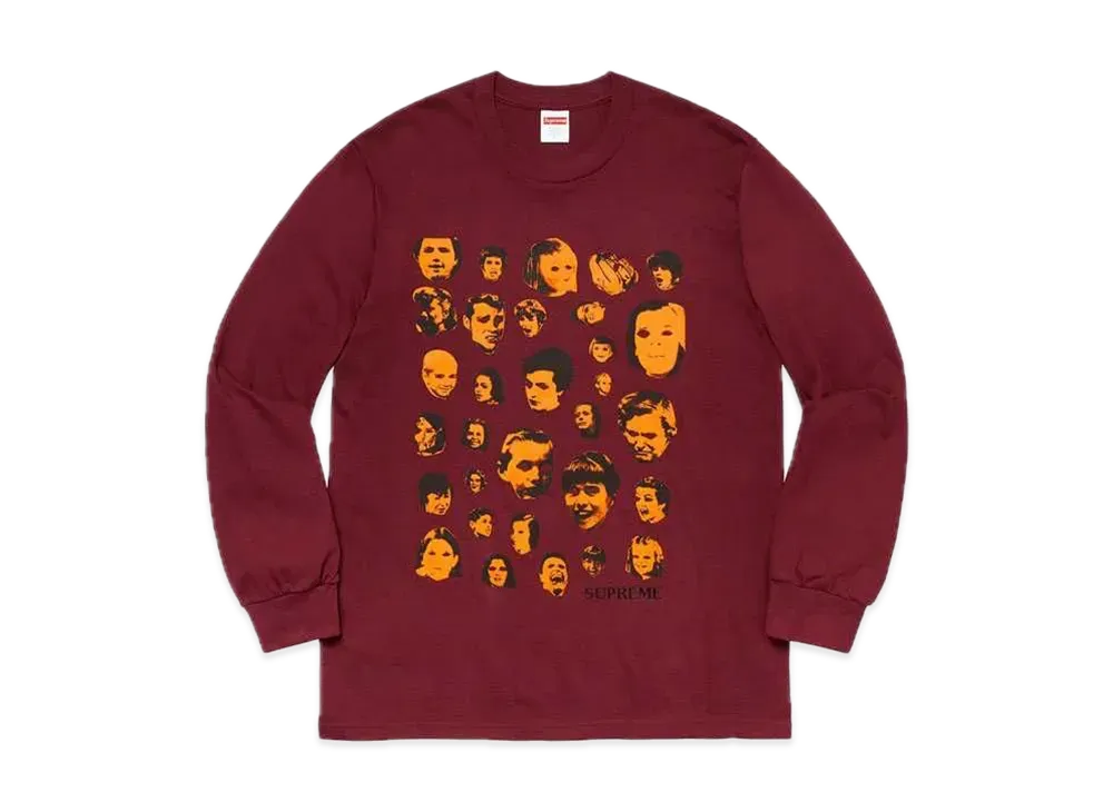 Supreme Faces L/S Tee "Burgundy"