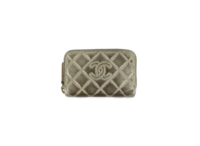 CHANEL Matelasse Coco Mark Coin Purse "Gold"