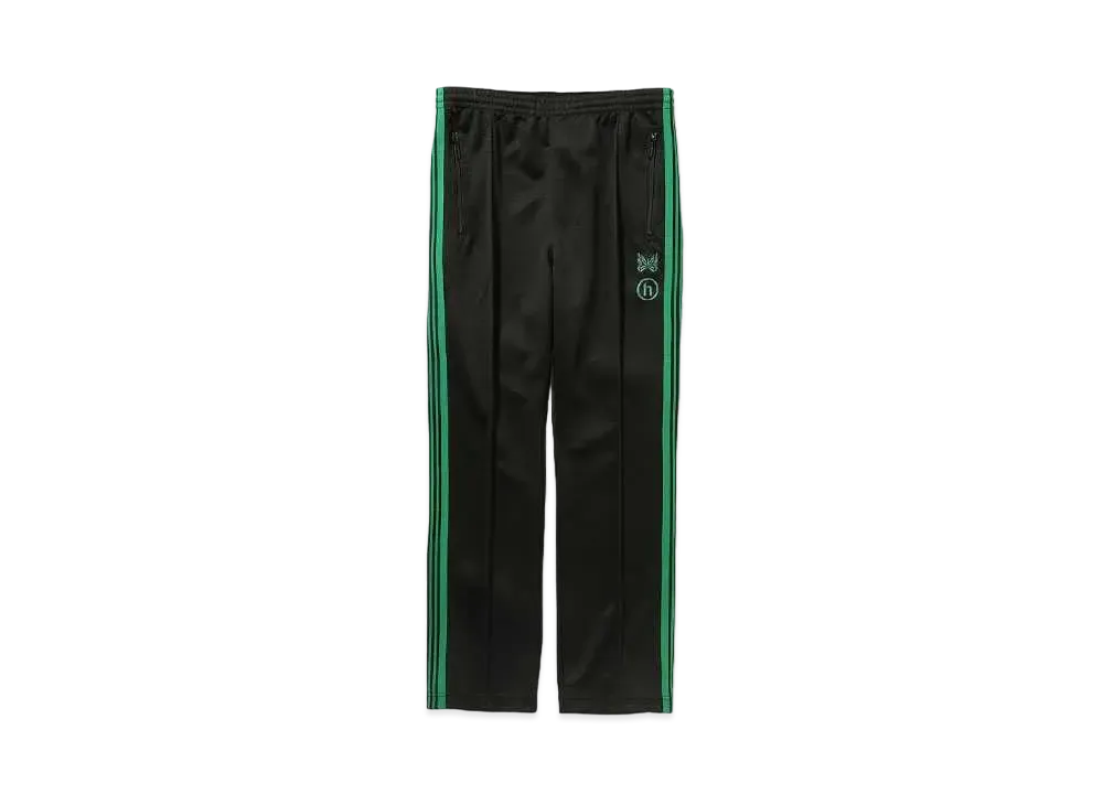 Needles x HIDDEN Narrow Track Pant - Poly Smooth "Black"