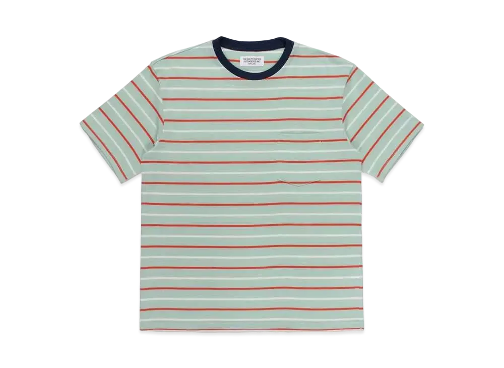 WACKO MARIA STRIPED T-SHIRT "Green"
