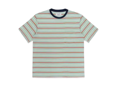 WACKO MARIA STRIPED T-SHIRT "Green"