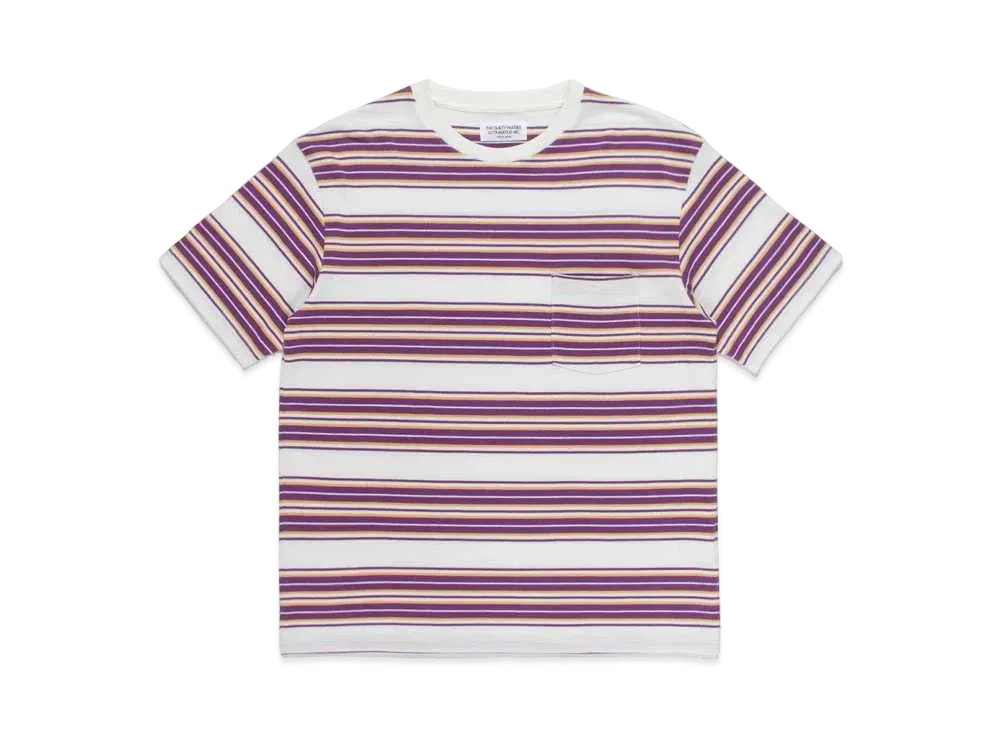 WACKO MARIA STRIPED T-SHIRT "Purple"