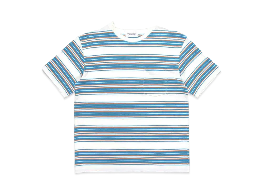 WACKO MARIA STRIPED T-SHIRT "Blue"