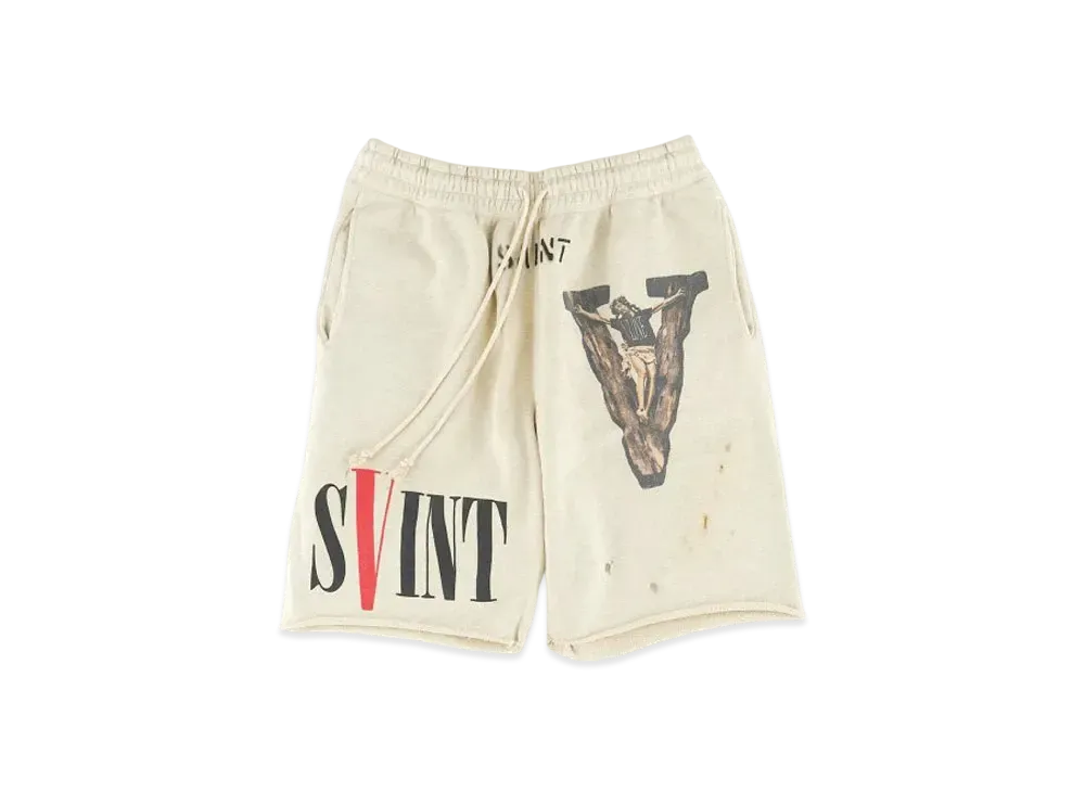 セントマイケル 22SS ヴィーローン スウェット ショーツ "グレー"