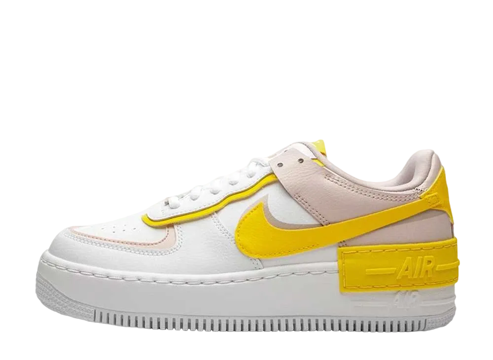 Nike Women's Air Force 1 Low Shadow "White Barely Rose/Speed Yellow"