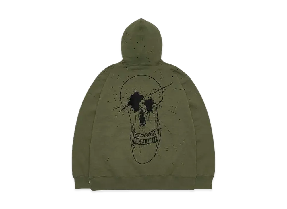 Supreme Ralph Steadman Skull Hooded Sweatshirt "Light Olive"