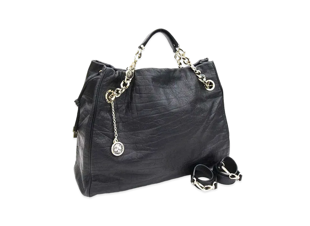 BVLGARI Monete Leather Handbag "Black"