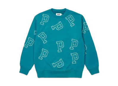 PALACE MULTI P FLATLOCK CREW "Teal"