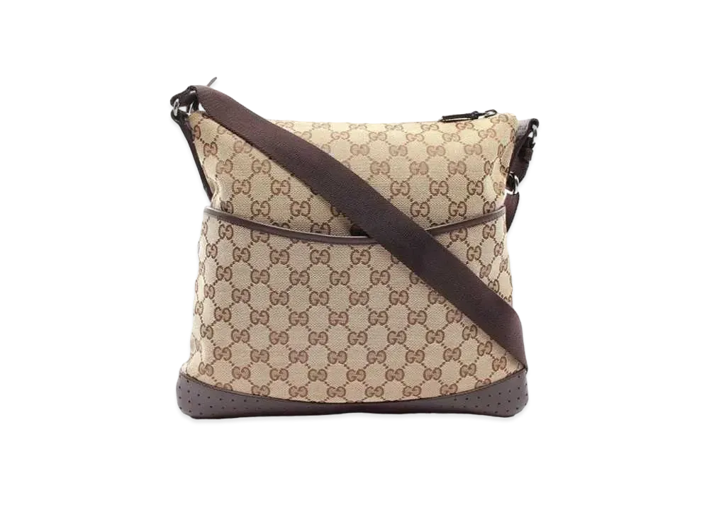 GUCCI GG Canvas Shoulder Bag "Brown"