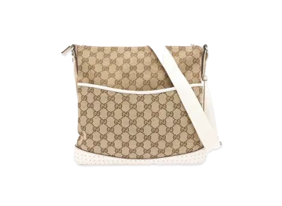 GUCCI GG Canvas Shoulder Bag "White"