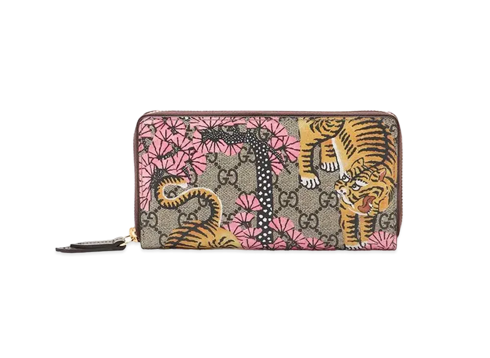 グッチ GGスプリーム ベンガル プリント ジップアラウンドウォレット 462858 K6D1G 9967
