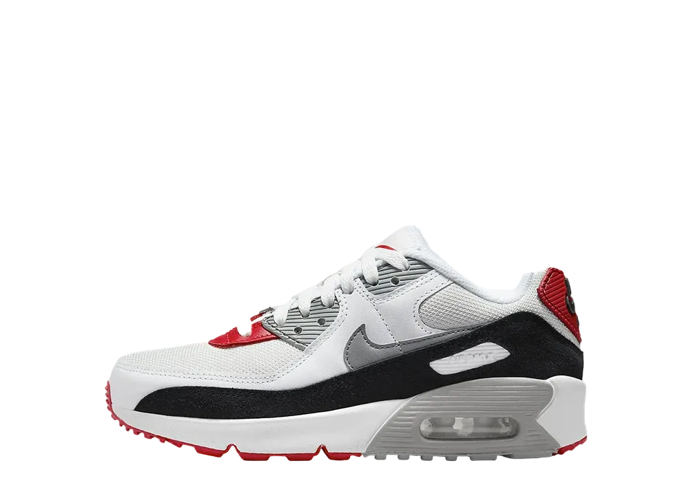 Nike GS Air Max 90 LTR "Photon Dust/Varsity Red/White/Particle Grey"