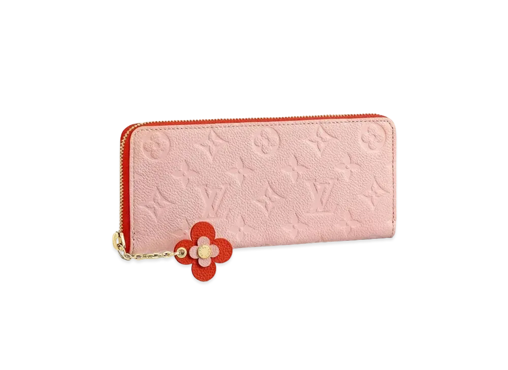 Louis Vuitton Monogram Empreinte Portefeuille Clemence Blooming Flower "Rose poodle"