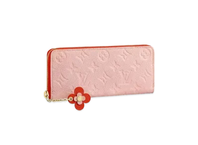 Louis Vuitton Monogram Empreinte Portefeuille Clemence Blooming Flower "Rose poodle"