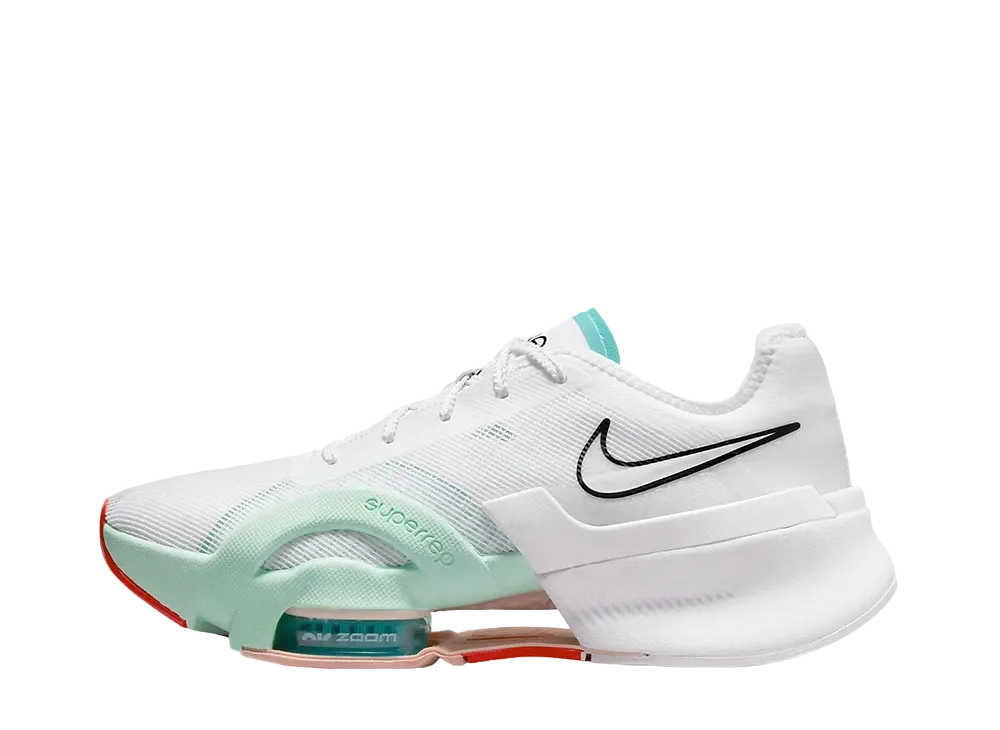 ナイキ ウィメンズ エアズーム スーパーレップ3 "ホワイト/ウォッシュドティール/ベアリーグリーン/ブラック"
