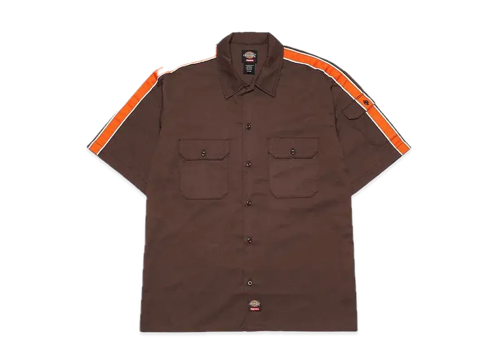 Supreme x Dickies Stripe S/S Work Shirt "Brown"