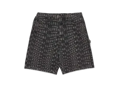 Supreme Warp Jacquard Logos Denim Painter Short "Black"
