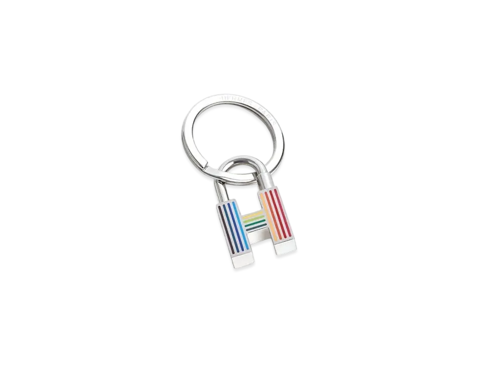 Hermes Cadenas Quizz Rainbow Key Ring "Multicolore"