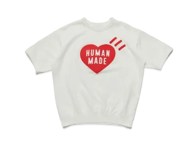 HUMAN MADE SHORT SLEEVE SWEATSHIRT "White"