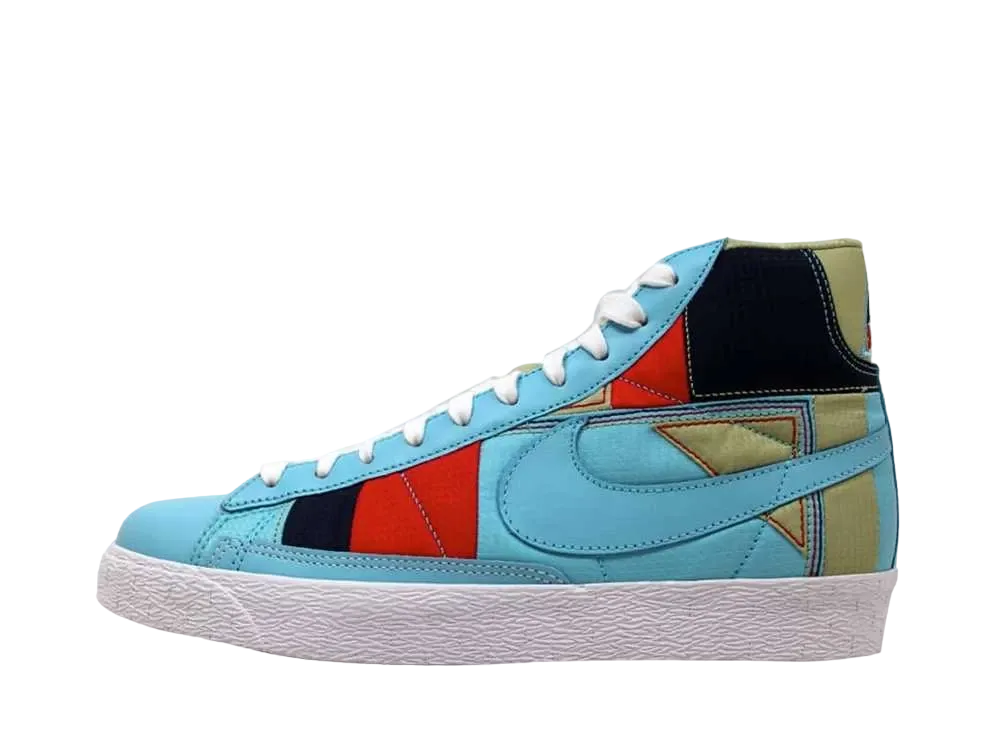 Nike Women's Blazer Mid PRM "Powder Blue/Powder Blue-White-Red"