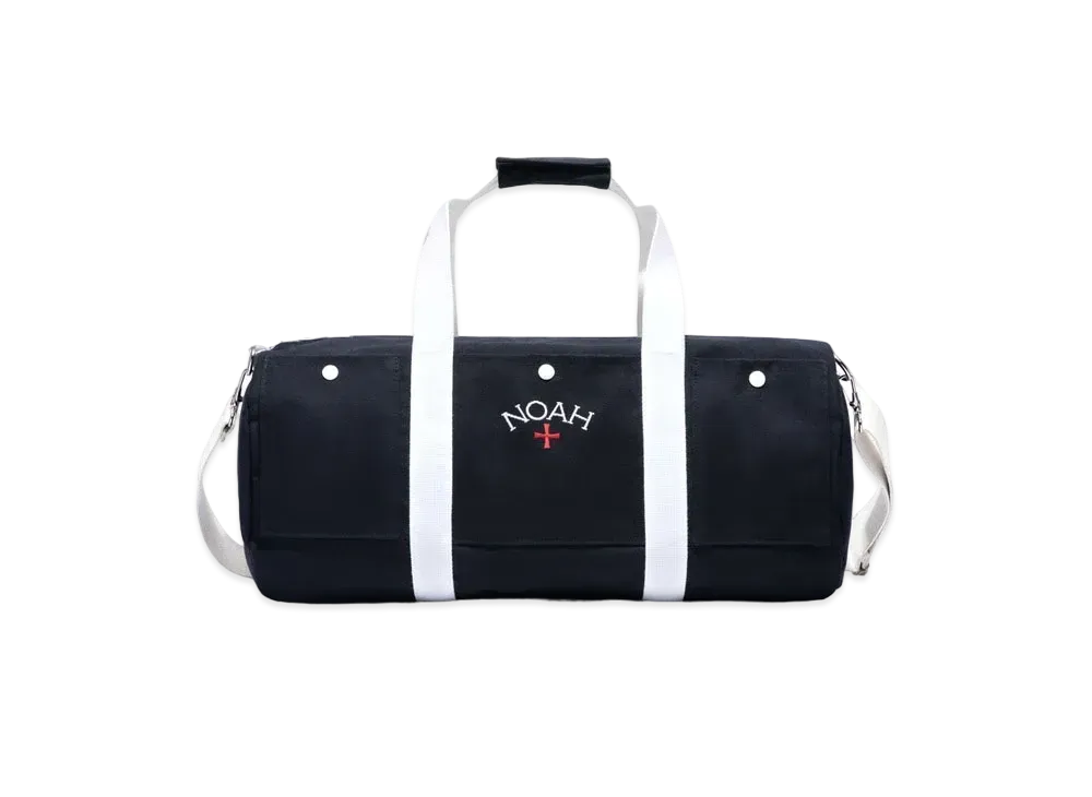 Noah Canvas Double Pocket Duffel "Black"