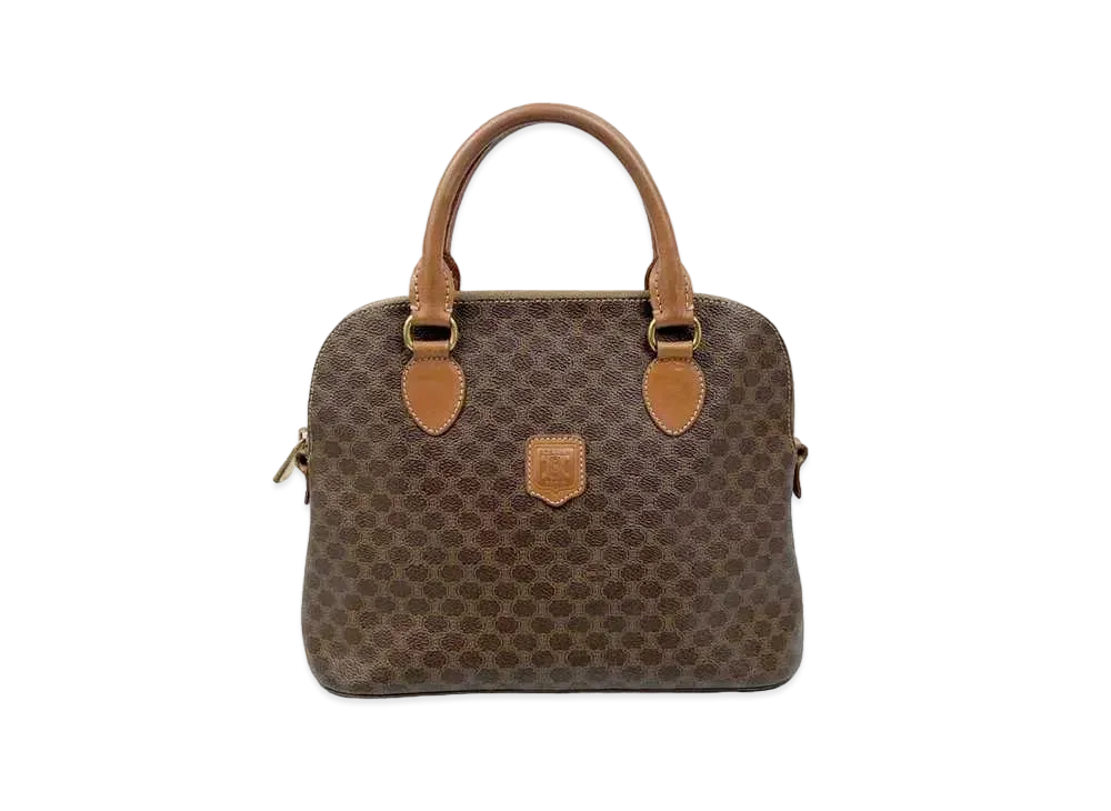 CELINE Macadam Hand Bag "Brown"