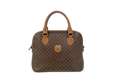 CELINE Macadam Hand Bag "Brown"