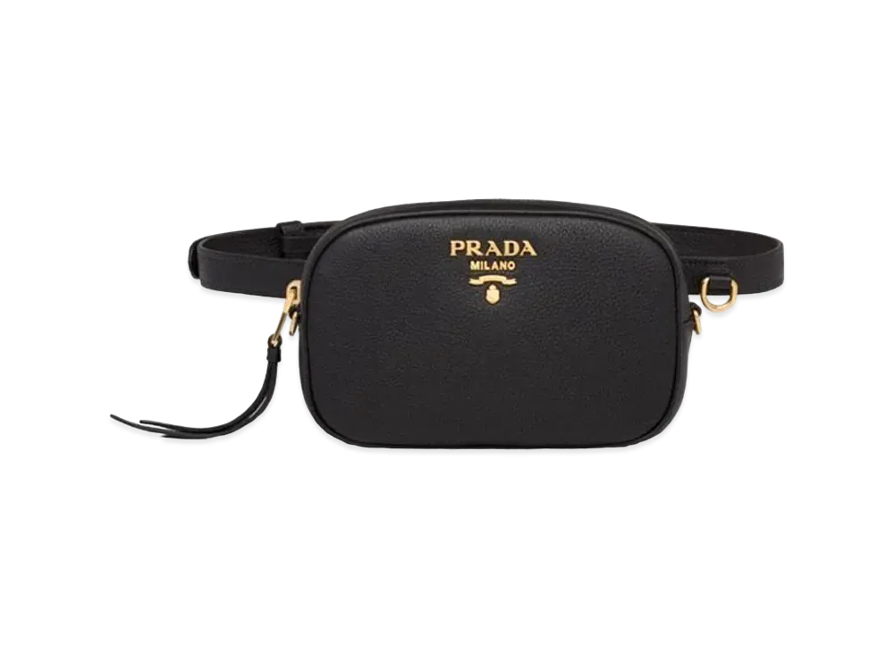 PRADA Leather Belt Bag "Black"