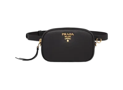 PRADA Leather Belt Bag "Black"