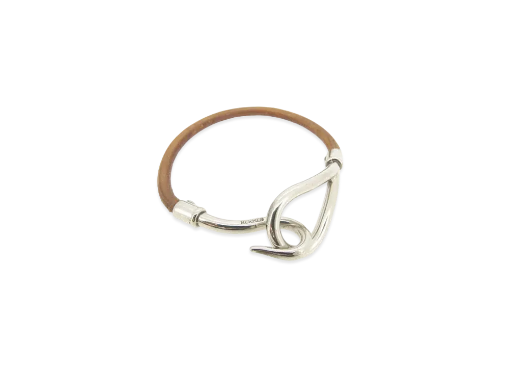 エルメス ジャンボ ブレスレット "ブラウン/シルバー"